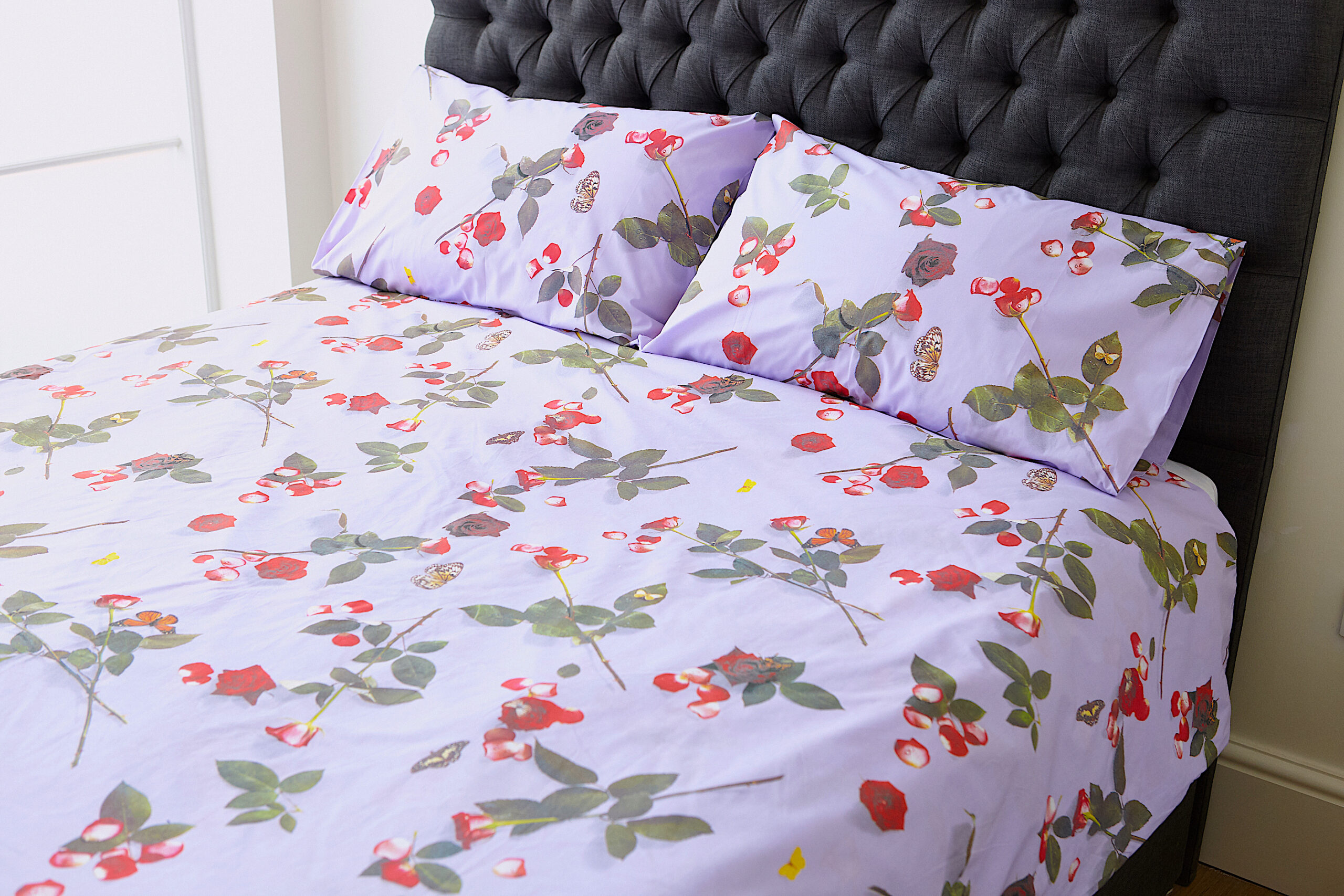 ‘Bed Of Roses’ – Lilac Duvet