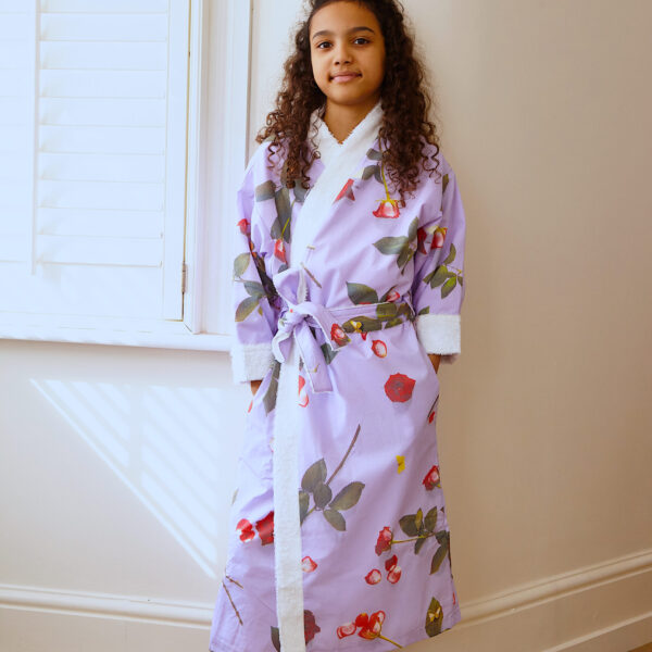 ‘Bed Of Roses’ – Lilac Kids Dressing Gown