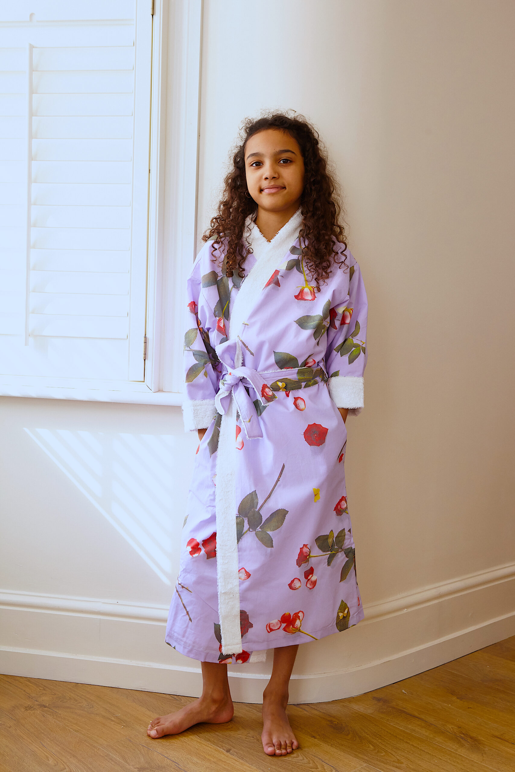 ‘Bed Of Roses’ – Lilac Kids Dressing Gown