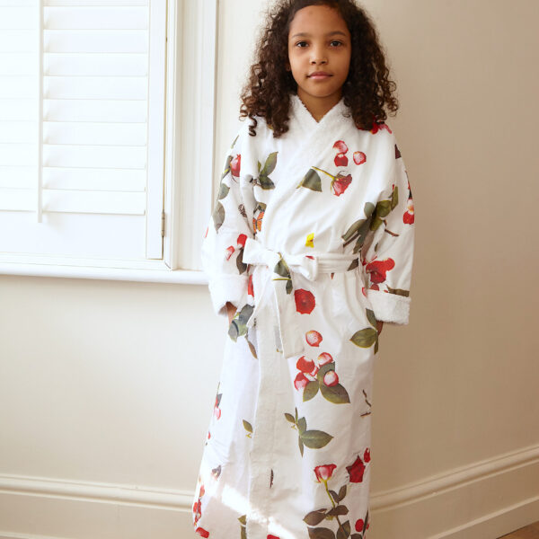 ‘Bed Of Roses’ – White Kids Dressing Gown