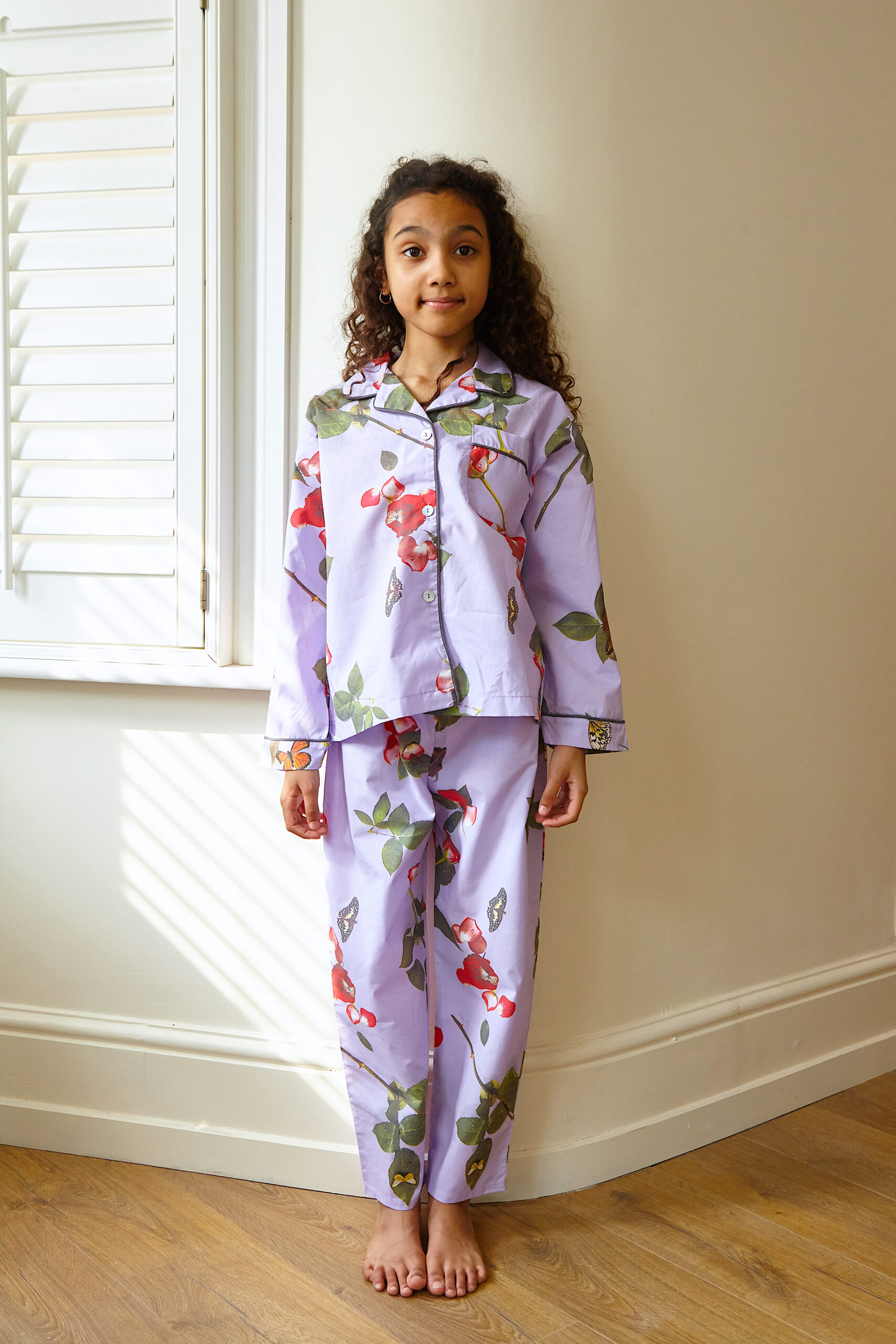 ‘Bed Of Roses’ – Lilac Kids Pyjamas