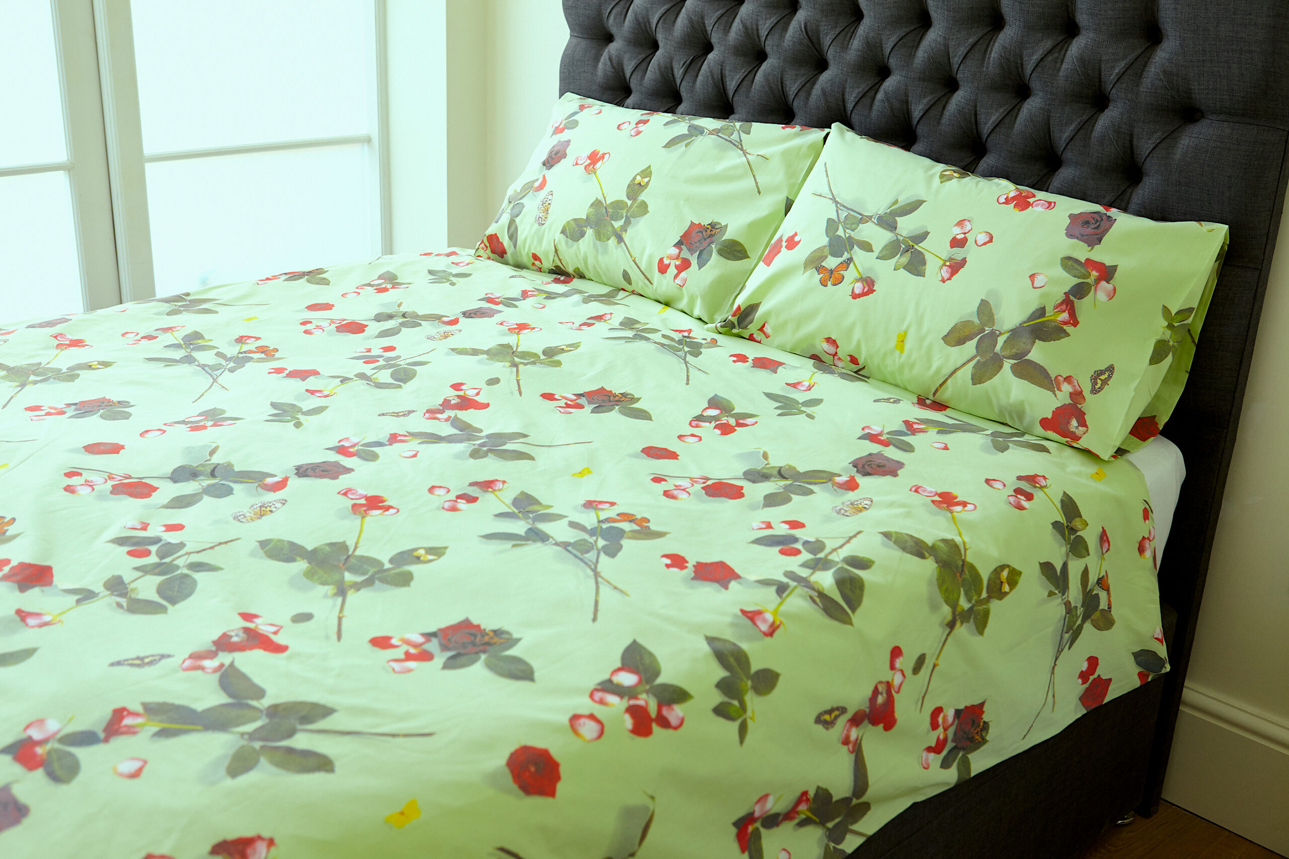 ‘Bed Of Roses’ – Mint Duvet