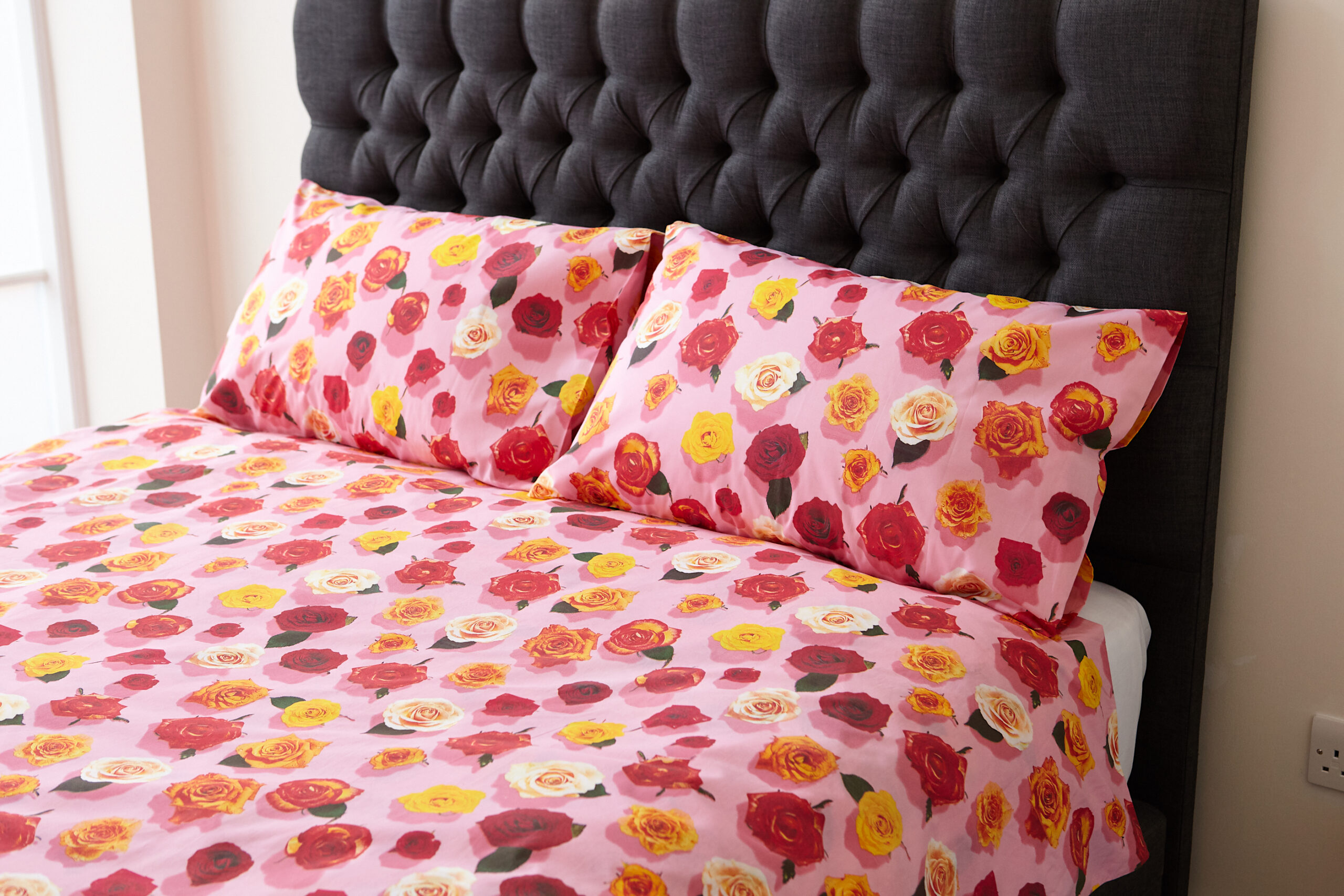 ‘Summer Roses’  – Pink Pillowcase